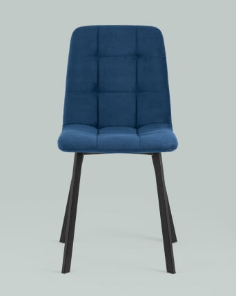 Стул Oliver Square велюр Синий_3